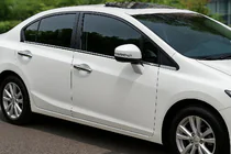Honda Civic Sedan IX 2011-2016 Ornamente geamuri inox OmsaLine (6 buc) foto 1