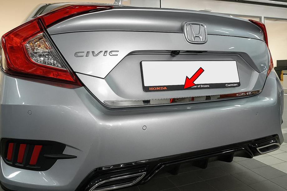 Honda Civic Sedan X 2016-2021 Ornament portbagaj inox Image