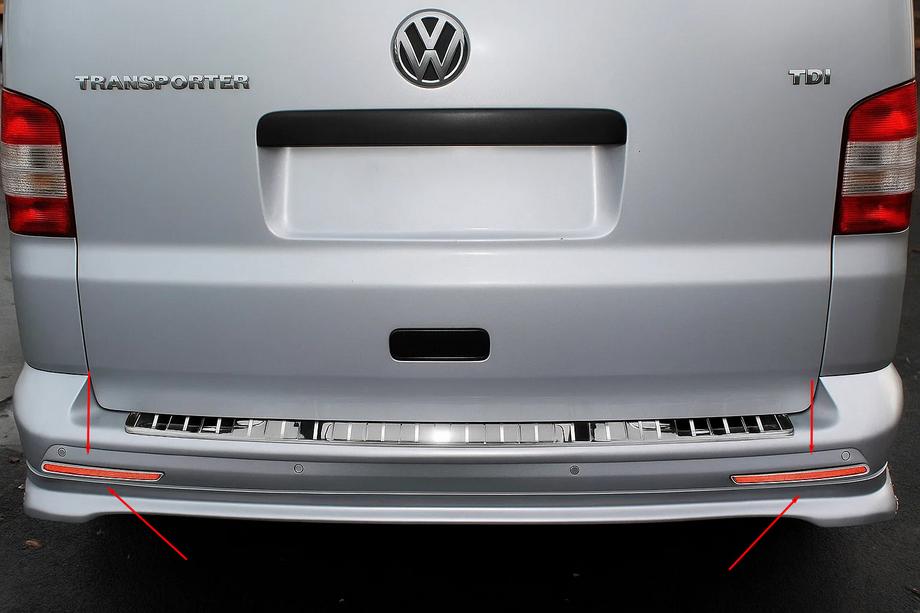 Volkswagen T6 2015-2024 Capace reflectoare spate (2 buc, inox) Image
