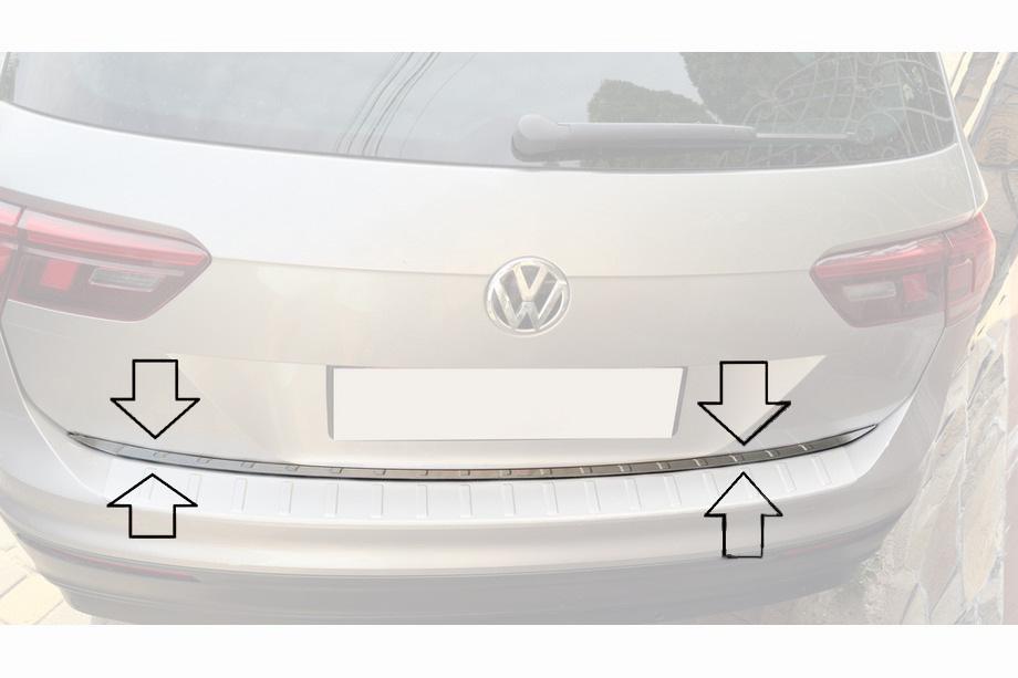 Volkswagen Tiguan 2016-2023 Ornament portbagaj inox Carmos - Otel Inoxidabil Turcesc Foto 4