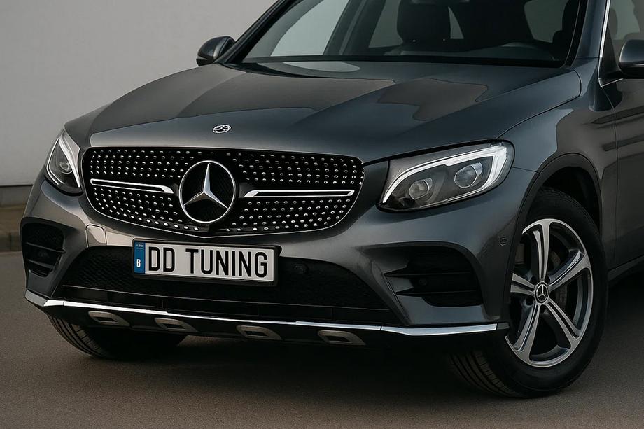 Mercedes GLC X253 2015-2022 Grila Fata Diamond Black (2015-2019) Cu suport camera Image