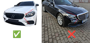 Mercedes E-сlass W213 2016-2023 Grila Fata Diamond Black (pentru Avantgarde/AMG-Line/E43 AMG/E53 AMG 2016-2020) foto 5