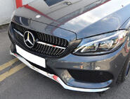 Mercedes C-class W205 2014-2021 Grila Fata Diamond Silver (pentru Avantgarde/AMG-Line/C43 AMG) 2018+, cu camera foto 16