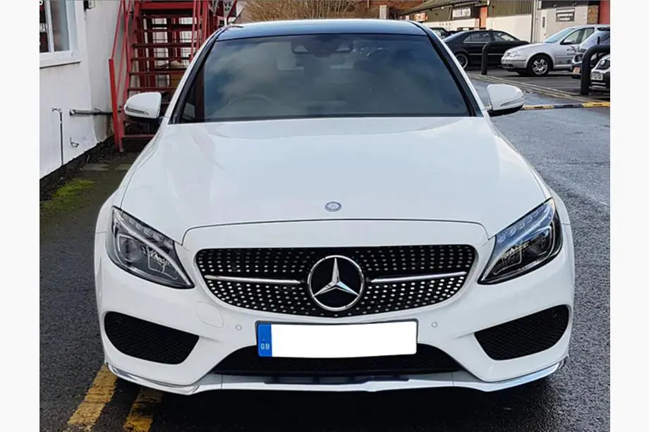 Mercedes C-class W205 2014-2021 Grila Fata Diamond Silver (pentru Avantgarde/AMG-Line/C43 AMG) Foto 17