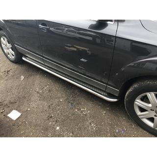Praguri Laterale Maydos V2 (2 buc, Aluminiu si Otel Inoxidabil) Audi Q7 2005-2015 foto 2
