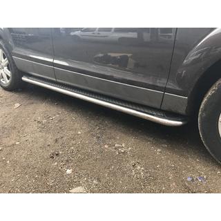 Praguri Laterale Maydos V2 (2 buc, Aluminiu si Otel Inoxidabil) Audi Q7 2005-2015 foto 3