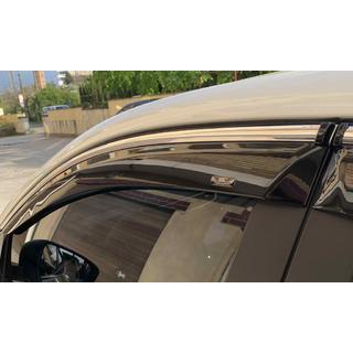 Deflectoare geamuri cu ornament crom (Niken, 4 buc) Nissan Qashqai 2014-2021 foto 2