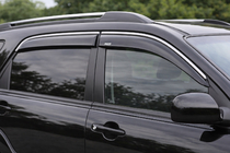 Kia Sportage 2004-2010 Deflectoare geamuri cu ornament cromat (4 buc, Niken) foto 1
