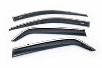 Kia Sportage 2004-2010 Deflectoare geamuri cu ornament cromat (4 buc, Niken) foto 4