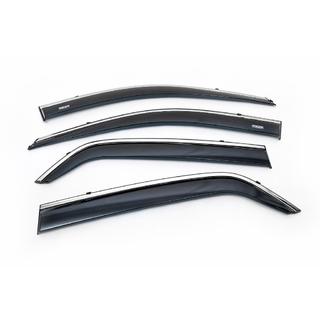 Deflectoare geamuri cu ornament cromat (4 buc, Niken) Kia Sportage 2004-2010 foto 4