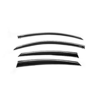 Deflectoare geamuri cu ornament cromat (4 buc, Niken) Honda Civic Sedan X 2016-2021 foto 2