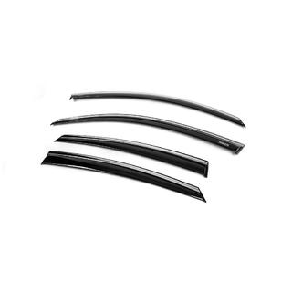 Deflectoare geamuri cu ornament cromat (4 buc, Niken) Honda Civic Sedan X 2016-2021 foto 3