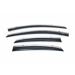 Deflectoare geamuri cu ornament cromat HB (4 buc, Niken) foto 2