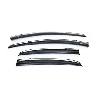 Deflectoare geamuri cu ornament cromat HB (4 buc, Niken) foto 2