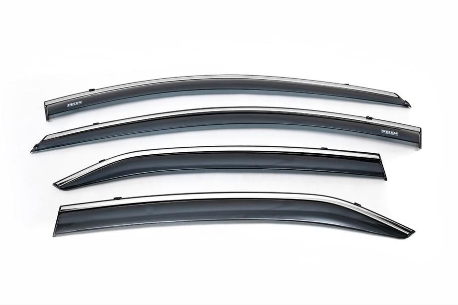 Toyota Corolla 2013-2019 Deflectoare geamuri cu ornament cromat (4 buc, Niken) Foto 3