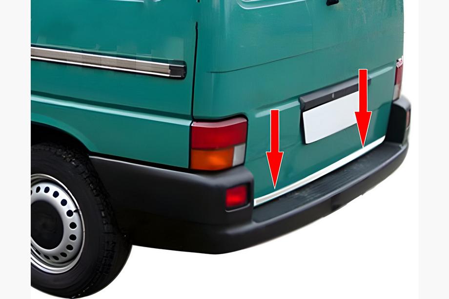 Volkswagen T4 Caravelle/Multivan 1990–2003 Protectie prag portbagaj inox OmsaLine, Hayon - 1 usa Image