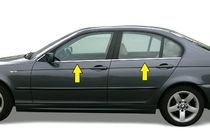 BMW 3 Series E46 1998-2006 Ornamente geamuri inox foto 2