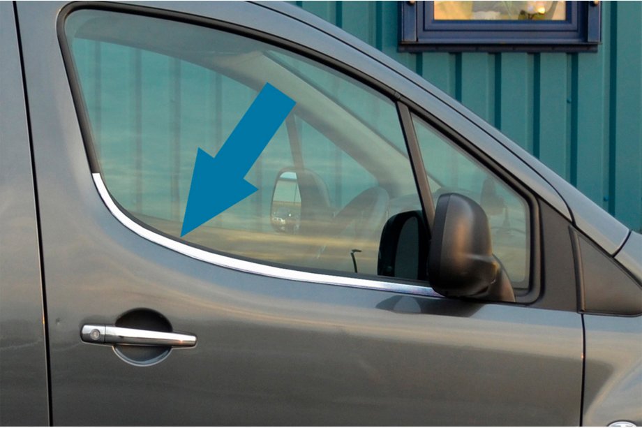 Citroen Berlingo 2008-2018 Ornamente Geamuri din Otel Inoxidabil Image
