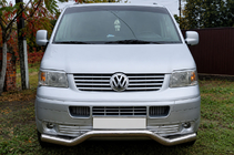 Volkswagen T5 Transporter 2003-2010 Protectie fata Wave ST007 (otel inoxidabil) foto 1