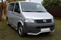 Volkswagen T5 Transporter 2003-2010 Protectie fata Wave ST007 (otel inoxidabil) foto 3