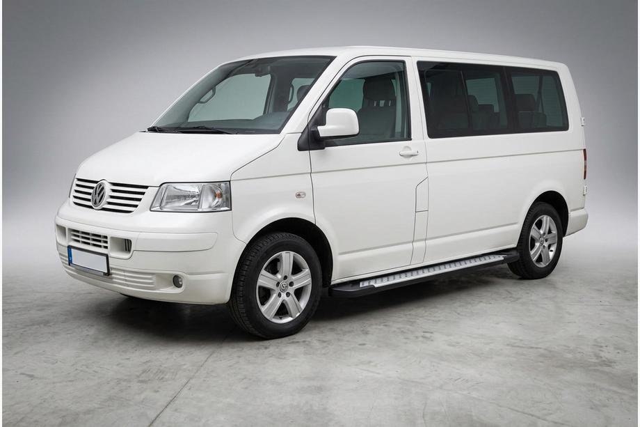 Volkswagen T5 Transporter 2003-2010 Praguri Laterale Allmond Grey (2 buc, Aluminiu) Ampatament Lung Foto 1