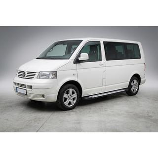 Praguri laterale tip X5 (2 buc, aluminiu) Volkswagen T5 Caravelle 2004-2010 foto 1