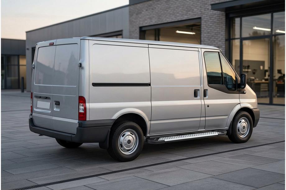 Ford Transit 2000–2014 Praguri Laterale Allmond Grey (2 buc, Aluminiu) Image