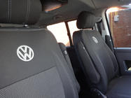 Volkswagen T5 2010-2015 Huse Auto (Piele Ecologica↗Textil, Premium) Set Complet Interior ↗ Scaune Fata (2↗1) foto 9