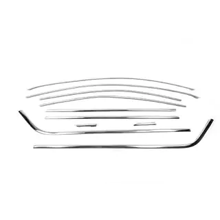 Set complet ornamente geamuri inox (10 buc) Skoda Octavia III A7 2013-2019 foto 4