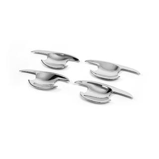 Cuvete manere cromate cu petale (4 buc, plastic) foto 3