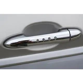 Ornament cromat maner usa cu gauri (1 buc, inox) foto 1