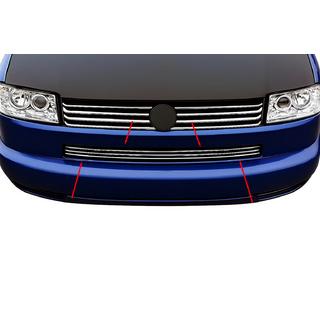 Insertii grila bara Capota Dreapta (3 buc, Otel inoxidabil) Volkswagen T4 Caravelle/Multivan 1990–2003 foto 1