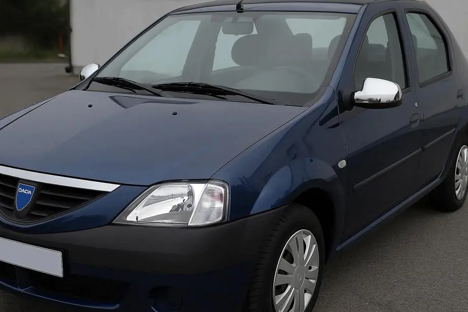 Dacia Logan I 2005-2008 Capace oglinzi partea superioara (2 buc, inox) Image