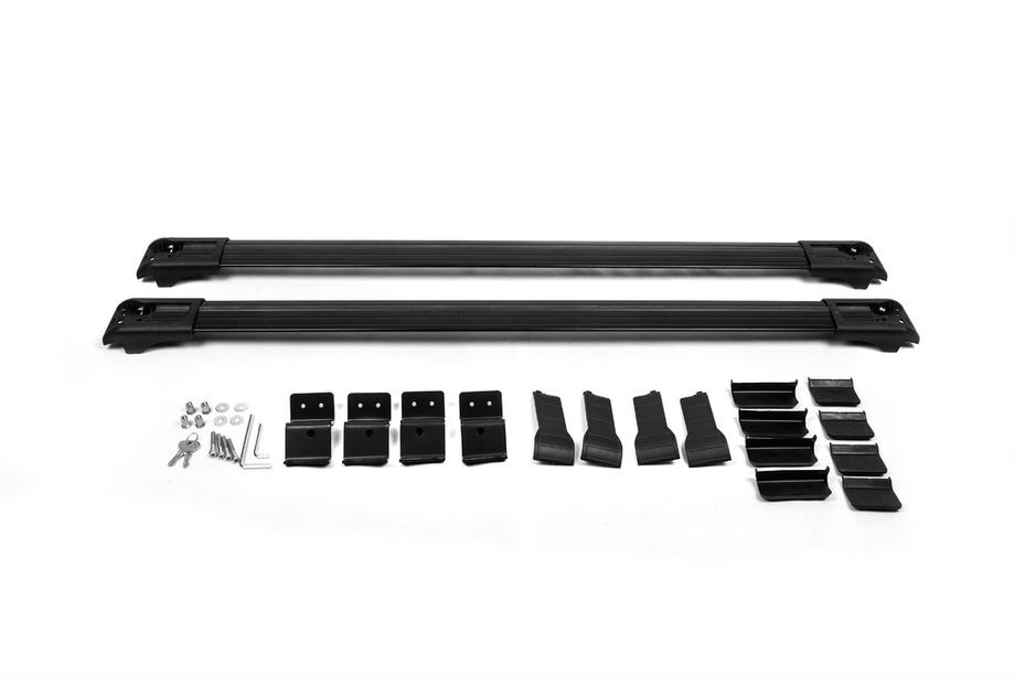 Dacia Duster 2018-2024 Bare transversale pentru bare longitudinale cu cheie Wingbar V1 (2 buc) Negru Foto 2