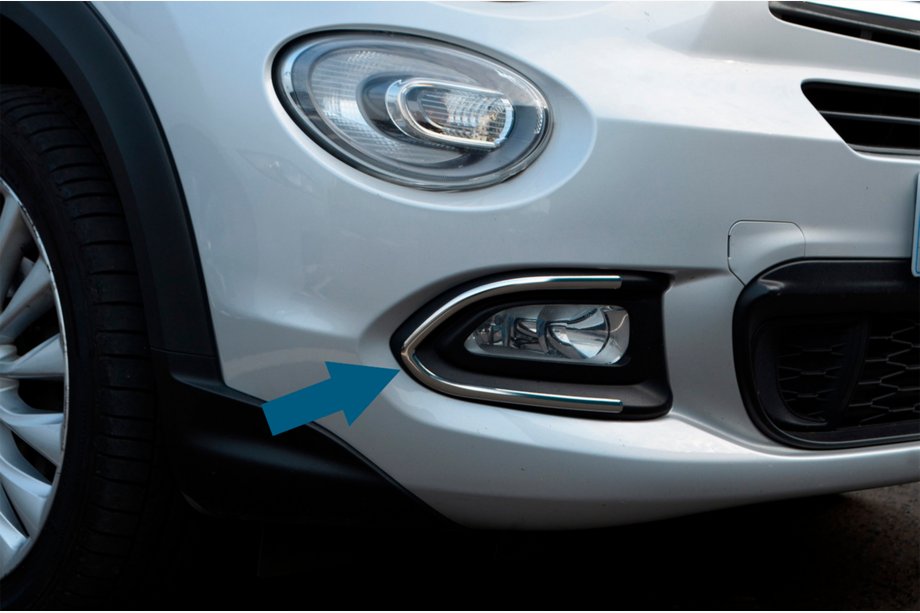 Fiat 500X 2014-2024 Capace Proiectoare Ceata (Inox) Image