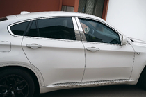 BMW X6 E71 2008–2014 Set complet ornamente geam inox (10 buc) foto 1