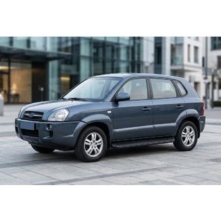 Praguri Laterale Tayga Black (2 buc, Aluminiu) Hyundai Tucson JM 2004- foto 1