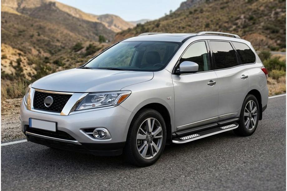 Nissan Pathfinder R52 2012-2021 Praguri Laterale Tayga V2 (2 buc, Aluminiu) Image