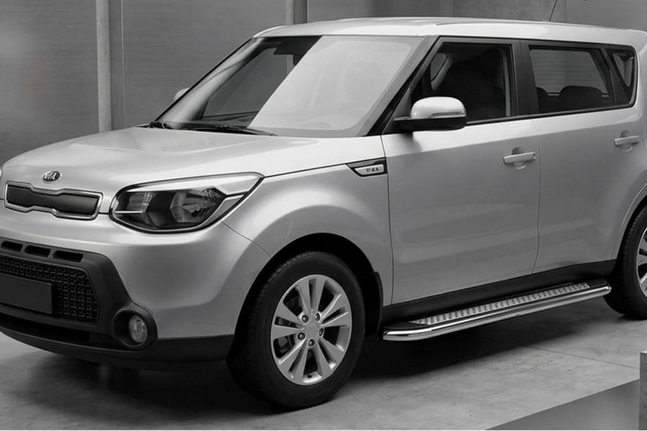 Kia Soul II 2013-2018 Praguri Laterale Maydos V2 (2 buc, Aluminiu si Otel Inoxidabil) Foto 1