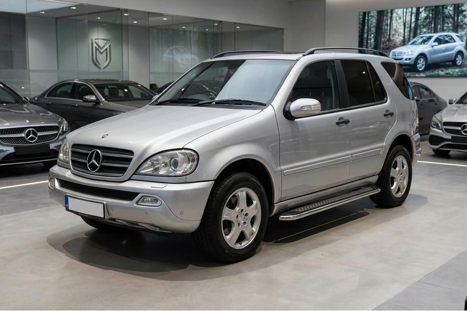 Mercedes ML W163 1997-2005 Praguri Laterale Maydos V2 (2 buc, Aluminiu si Otel Inoxidabil) Foto 1