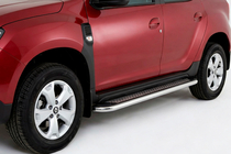 Dacia Duster 2018-2024 Praguri Laterale Maydos V2 (2 buc, Aluminiu si Otel Inoxidabil) foto 1
