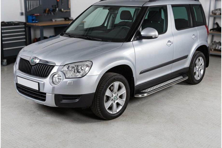 Skoda Yeti 2009-2017 Praguri Laterale Maydos V2 (2 buc, Aluminiu si Otel Inoxidabil) Foto 1