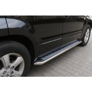 Praguri Laterale Maydos V2 (2 buc, Aluminiu si Otel Inoxidabil) Suzuki Grand Vitara 2005-2017 foto 1