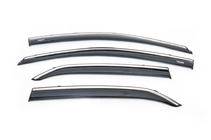 Toyota Corolla 2007-2013 Deflectoare geamuri cu ornament cromat (4 buc, Niken) foto 2