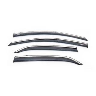 Deflectoare geamuri cu ornament cromat (4 buc, Niken) Toyota Corolla 2007-2013 foto 2
