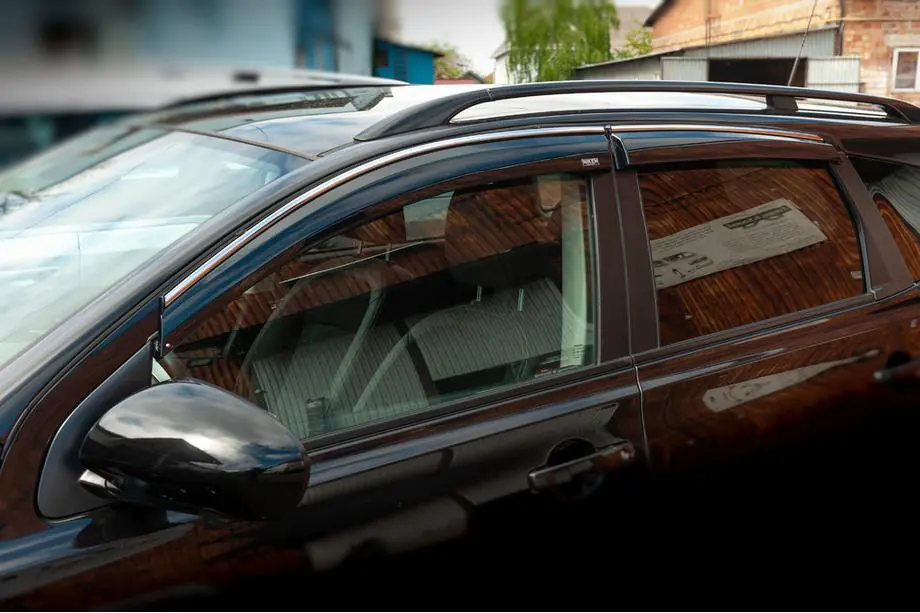 Nissan Qashqai 2007-2010 Deflectoare geamuri cu ornament cromat (4 buc, Niken) Image
