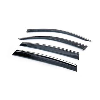 Deflectoare geamuri cu ornament cromat (4 buc, Niken) foto 2
