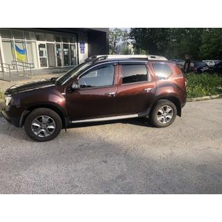 Deflectoare geamuri cu ornament cromat (4 buc, Niken) Dacia Duster 2008-2018 foto 1
