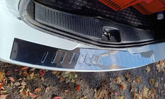 Dacia Logan MCV 2013-2020 Protectie bara spate Carmos otel inoxidabil foto 1