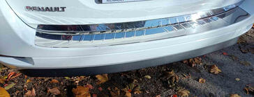 Renault Logan MCV 2013-2022 Protectie bara spate Carmos otel inoxidabil foto 2